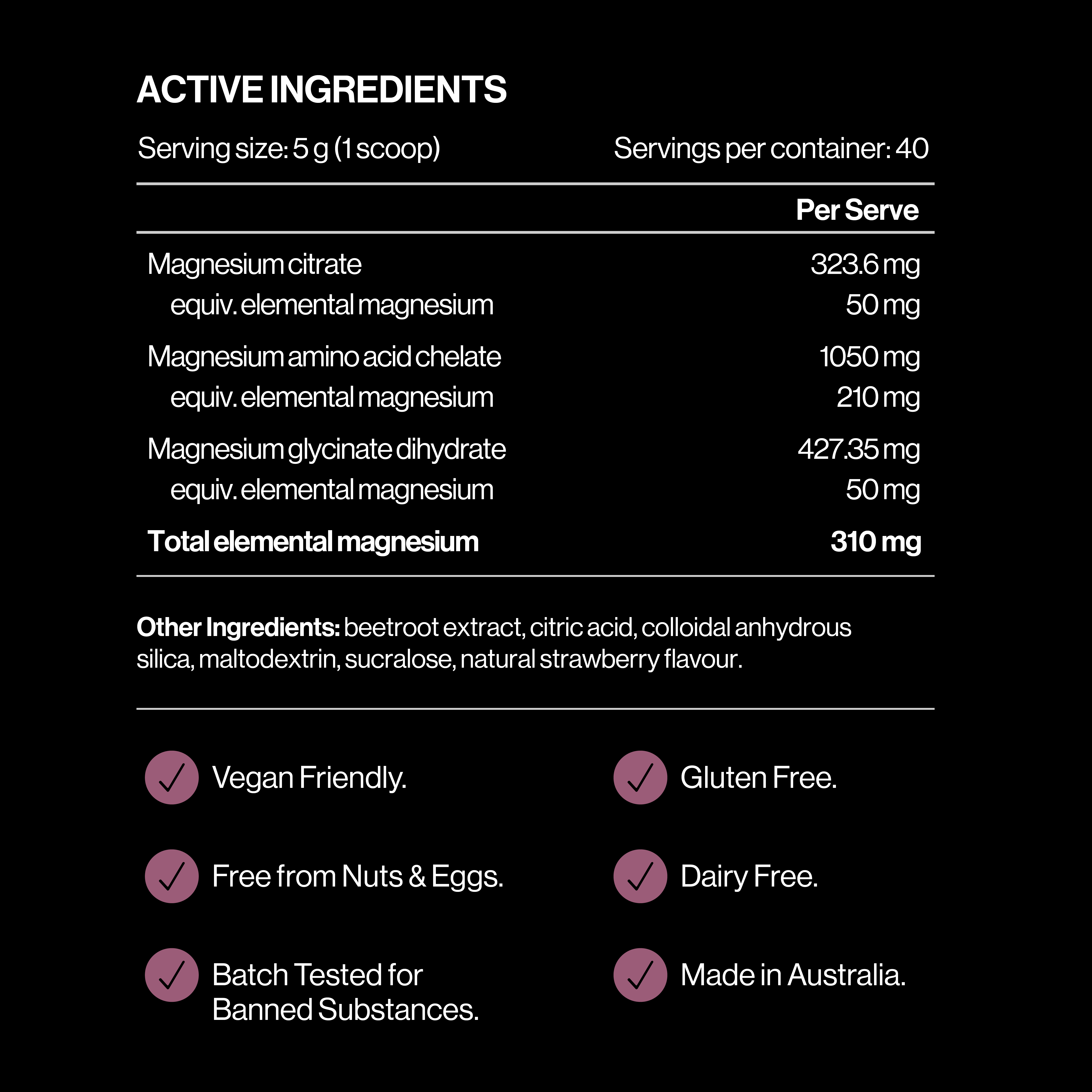 TRIPLE MAGNESIUM POWDER - Natural Berry